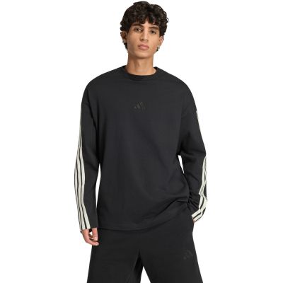 adidas Herren-Langarmshirt mit 3 Streifen, Schwarz, KF2427