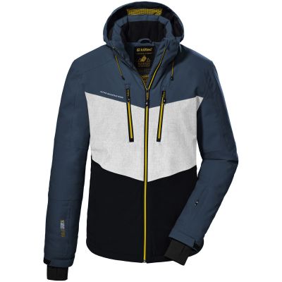 Killtec KSW 45 Herren Skijacke mit abnehmbarer Kapuze und Reißverschluss, blau (38699/872)