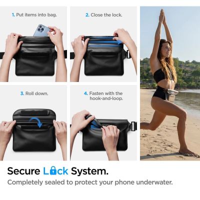 8. Spigen Aqua Shield A620 wasserdichte Hüfttasche IPX8 - Schwarz