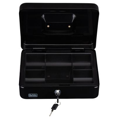 3. Metalletui für Geld und Dokumente, 25 x 8,5 x 18 cm, Black + Decker