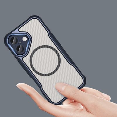 5. Leading Series MagSafe Silikonhülle für iPhone 16 Plus – blau