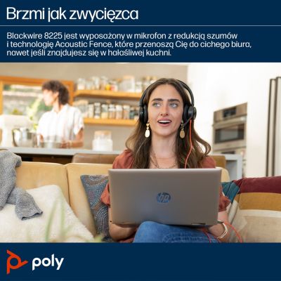 178. POLY Blackwire 8225 Stereo 8X225AA USB-C Headset mit Microsoft Teams Zertifizierung + USB-C/A Adapter