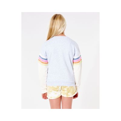 7. RIP CURL Surf Revival Crew Sweatshirt - Mädchen - Hellgrau