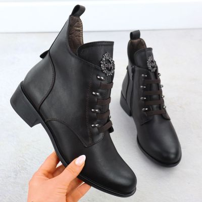 14. Jezzi W JEZ412C isolierte flache Stiefeletten, braun