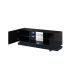 TV-Schrank QIU 160 MDF Hochglanzschwarz/Hochglanzschwarz