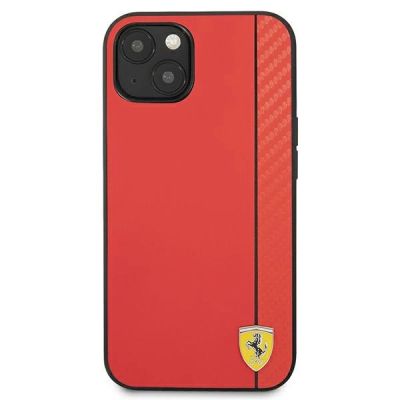3. Ferrari FESAXHCP13SRE iPhone 13 mini 5.4" rot/rot Hardcase On Track Carbon Stripe