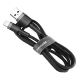 5. Baseus Cafule USB-A / Lightning 2A QC 3.0 Kabel 3 m - Schwarz und Grau