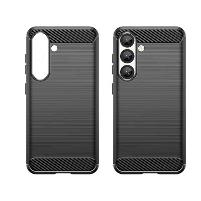 8. Carbon Case Flexibles Silikon für Samsung Galaxy M06 5G - Schwarz