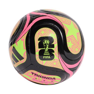 5. adidas World Cup 26 Trionda Club Fußball Schwarz, Pink und Grün JD8053