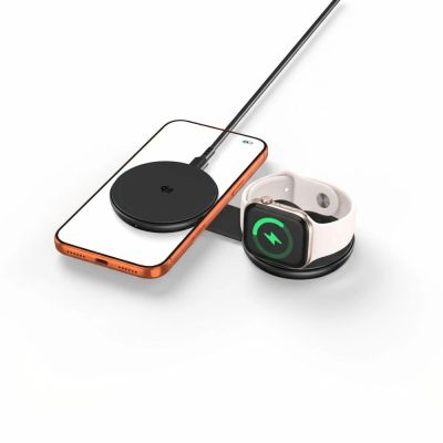 2. Tech-Protect A55 2-in-1 MagSafe 25W Qi2.2 Kabelloses Ladegerät + USB-C / USB-C Kabel 100cm - Schwarz