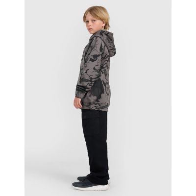 2. Jungen-Sweatshirt mit Kapuze, offen, 4F 4FJRAW25TSWSM2343-90A