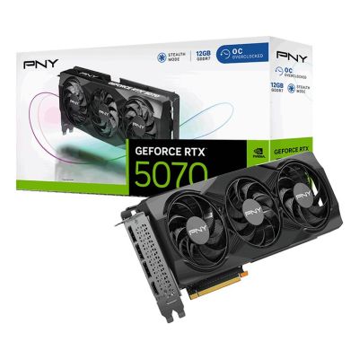 10. PNY GeForce RTX 5070 Overclocked Triple Fan 12 GB Grafikkarte