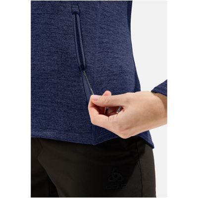 7. Damen-Sweatjacke ODLO TENCIA Mid Layer Full Zip, blau