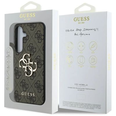 8. Guess Big 4G Logo Classic Logo Hülle für Samsung Galaxy S25 Braun
