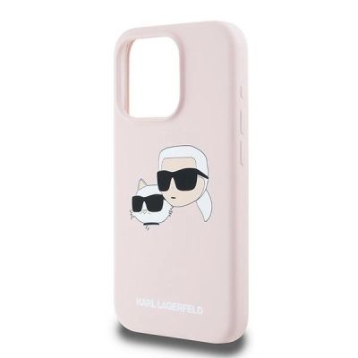 6. Karl Lagerfeld Silikon Karl&Choupette MagSafe Case für iPhone 15 Pro Max - Pink