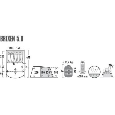 25. High Peak Brixen 5.0 Zelt 11816