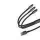 12. Baseus Tungsten 3in1 USB-Kabel - USB Typ C / Lightning / Micro-USB 3,5 A 1,5 m schwarz (CAMLTWJ-01)