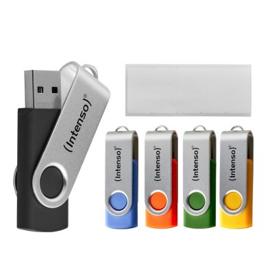 Intenso USB-Stick Office Line 3543595 3.2 5er-Pack – 64 GB USB-Stick, USB Typ-A 3.2 Gen 1 (3.1 Gen 1), mehrfarbig