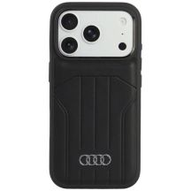 Audi MagSafe-Schutzhülle aus Kunstleder für iPhone 18 Pro / 17 Pro – Schwarz