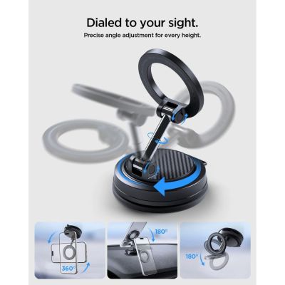 10. Autohalterung Spigen STK100 VacuumLock MagSafe – Schwarz