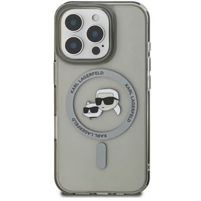 3. Karl Lagerfeld IML Metal Karl&Choupette Head MagSafe Hülle für iPhone 16 Pro - Schwarz