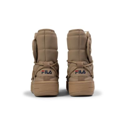 6. Fila Superbubble Boot Winterstiefel Beige Damen Sportliche isolierte Stiefeletten