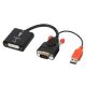 3. Lindy 38184 0,2 m DVI-D VGA (D-Sub) + USB Kabeladapter Schwarz, Orange