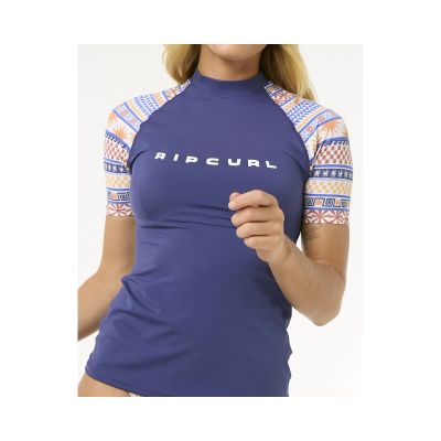 3. Lycra RIP CURL San Carlos SS UPF Top blau