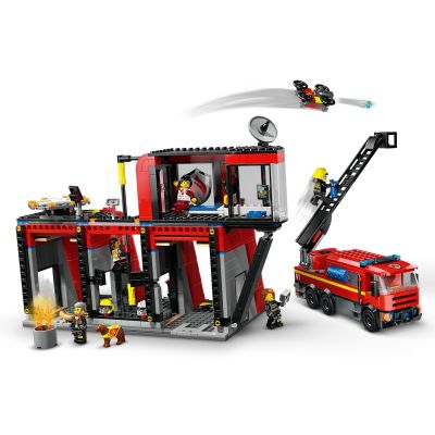 14. LEGO City 60414 Feuerwache mit Feuerwehrauto