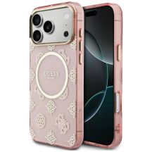 Guess IML Peony Dot MagSafe Hülle für iPhone 17 Pro Max – Pink