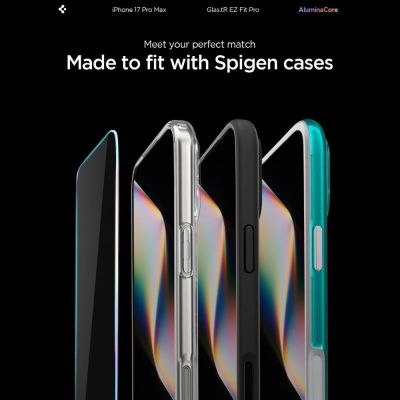 13. Spigen Glas.TR EZ Fit Pro Panzerglas für iPhone 16 Pro Max / 17 Pro Max - Transparent