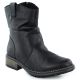 8. Gefaltete schwarze Damen-Lederstiefeletten Rieker Z6883-00