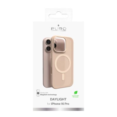 3. Puro Daylight MagSafe Silikonhülle für iPhone 16 Pro – Beige