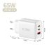 6. Tech-Protect NCA65W-GAN 3-Port 65W Wandladegerät – Weiß