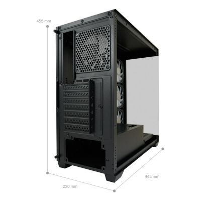 23. LC-Power LC-715B-ON Midi-Tower-Computer-Sicherheitshalterungen Schwarz