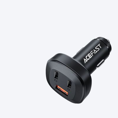 12. Acefast Autoladegerät 66W 2x USB Typ C / USB, PPS, Power Delivery, Quick Charge 4.0, AFC, FCP, SCP schwarz (B3 schwarz)