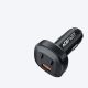 12. Acefast Autoladegerät 66W 2x USB Typ C / USB, PPS, Power Delivery, Quick Charge 4.0, AFC, FCP, SCP schwarz (B3 schwarz)