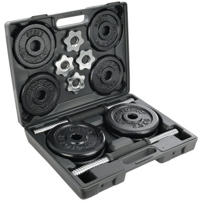 29. Gusseiserne Hantel 19 kg (2 x 9,5 kg) Enero Fit Koffer