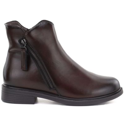 2. Gefütterte Damen-Lederstiefeletten in Schokoladenbraun Potocki JE19485ac