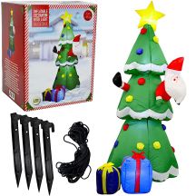 Selbstaufblasbarer, aufblasbarer Weihnachtsbaum für den Außenbereich, 183 cm, LED