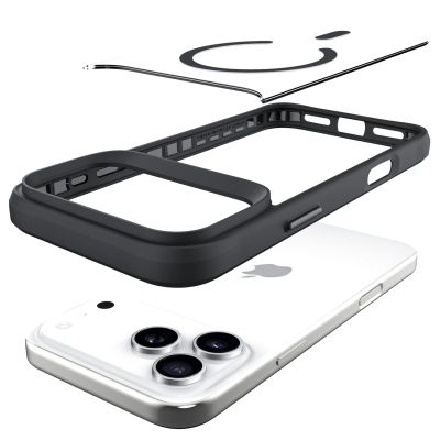 17. 3mk Satin Armor MagCase für iPhone 17 Pro Max – Transparent Schwarz