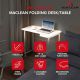MACLEAN Klapptisch mit Rollen, weiß, mobil, 100 x 65 cm, max. 50 kg, abgewinkelt, Form