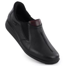 Damen-Lederschuhe mit Keilabsatz, schwarz, Rieker 47253-00