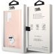 8. Karl Lagerfeld Choupette Metal Pin-Hülle aus Silikon für Samsung Galaxy S23 Ultra – Rosa