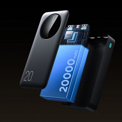 12. Powerbank Joyroom JR-PBF14 20000mAh 2.4A 2x USB-A 1x USB-C - schwarz