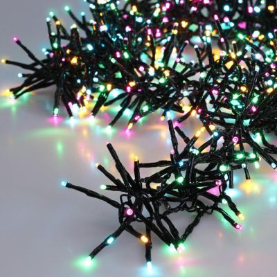 Weihnachtsbaum-Lichterkette mit 576 LEDs, Macaron-Timer und 4 Farben