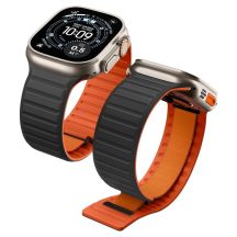 Spigen Athlex Air M Armband für Apple Watch 44/45/46/49 mm – Schwarz und Orange