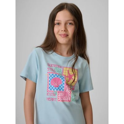 3. Mädchen-T-Shirt mit Aufdruck, regulär, Größe 4F 4FJRSS26TTSHF4418-33S