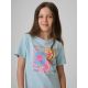 3. Mädchen-T-Shirt mit Aufdruck, regulär, Größe 4F 4FJRSS26TTSHF4418-33S
