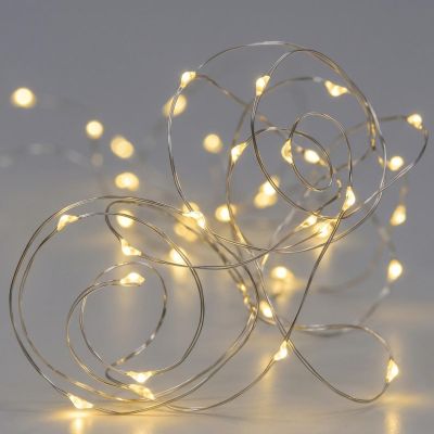 2. DRAHTLICHTERKETTE MIT BATTERIEBETRIEB, 40 LED, WARMWEISS (R)